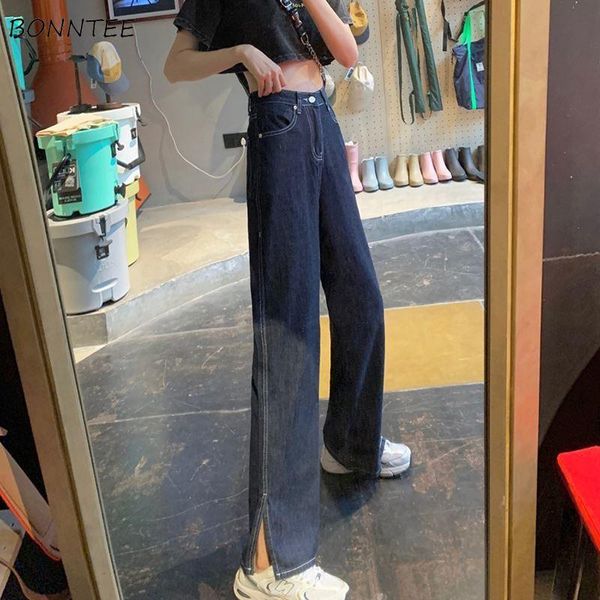 women's jeans women loose side-split harajuku summer high waist vintage casual ins korean style all-match solid retro lady denim trouse, Blue
women's jeans women loose side-split harajuku summer high waist vintage casual ins korean style all-match solid retro lady denim trouse, Blue