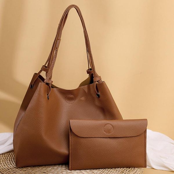 evening bags 2-piece women handbag clutch set pu leather shoulder bag solid color shopping tote small card holder wallet large capacity
evening bags 2-piece women handbag clutch set pu leather shoulder bag solid color shopping tote small card holder wallet large capacity
