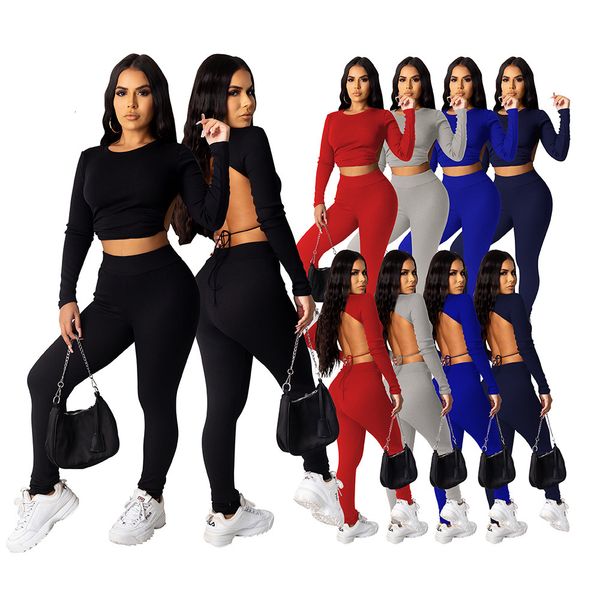 2021 backless solid color crop t-shirt and trousers women autumn new suit simple style office lady fashion casual 2 piece set 1lbg, Gray
2021 backless solid color crop t-shirt and trousers women autumn new suit simple style office lady fashion casual 2 piece set 1lbg, Gray