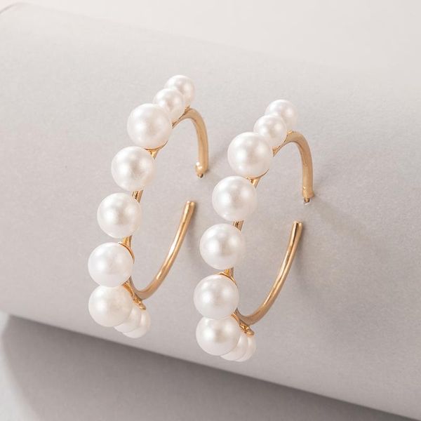 hoop & huggie huatang luxurious pearl earring for women gorgeous circle white alloy earrings lady wedding jewelry gifts kolczyki 20633, Golden;silver
hoop & huggie huatang luxurious pearl earring for women gorgeous circle white alloy earrings lady wedding jewelry gifts kolczyki 20633, Golden;silver