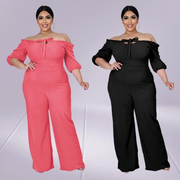 plus size pants somoshein women clothing casual fashion jumpsuits lantern sleeves slash neck wide leg summer rompers wholesale, Black
plus size pants somoshein women clothing casual fashion jumpsuits lantern sleeves slash neck wide leg summer rompers wholesale, Black