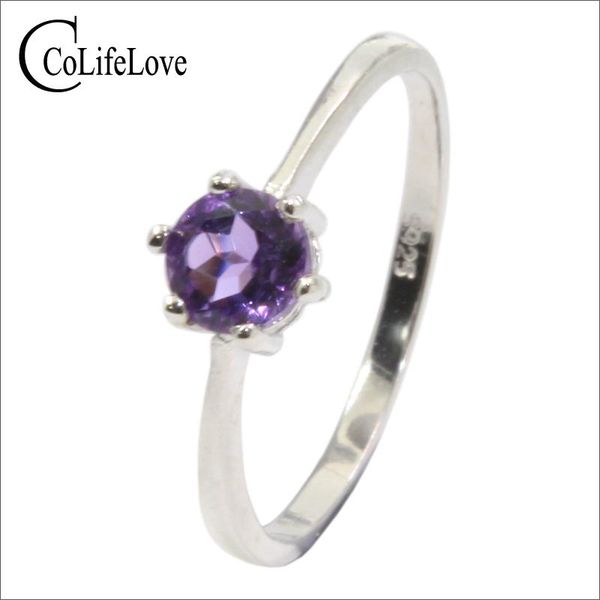 cluster rings simple silver gemstone ring for engagement 6 mm round natural amethyst solid 925 jewelry woman, Golden;silver
cluster rings simple silver gemstone ring for engagement 6 mm round natural amethyst solid 925 jewelry woman, Golden;silver