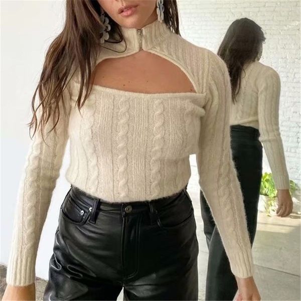 2021 new hollow out women's turtleneck long sleeve knitted pullover nightclub club party winter sweater ixsq, White;black
2021 new hollow out women's turtleneck long sleeve knitted pullover nightclub club party winter sweater ixsq, White;black