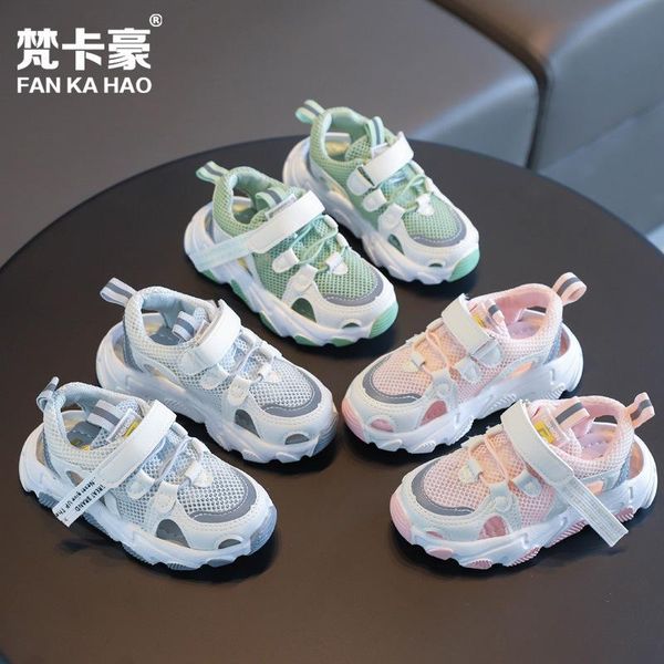 children's mesh sports shoes sandals 2021 summer new ins boys' breathable running shoes girls' hollow flying, Black;red
children's mesh sports shoes sandals 2021 summer new ins boys' breathable running shoes girls' hollow flying, Black;red