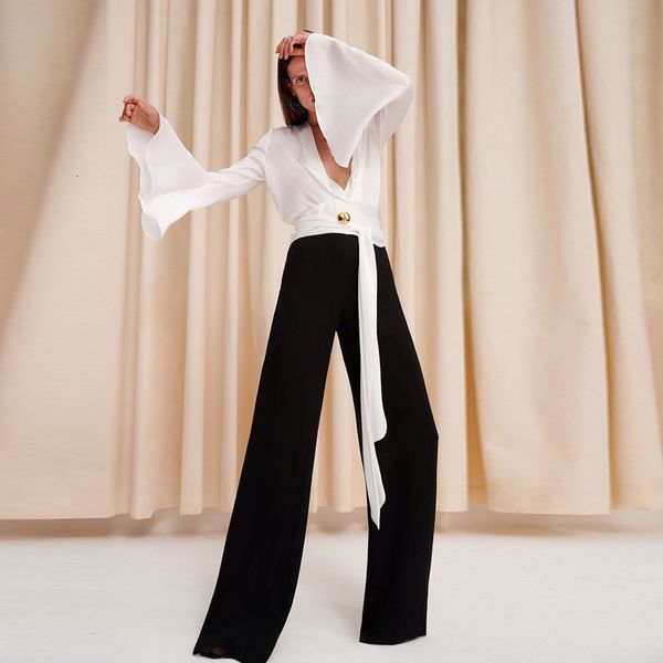 runway fashion spring jumpsuits new women's party vintage chic office v-neck chiffon patchwork elegant trousers rompers cqpm, Black;gray
runway fashion spring jumpsuits new women's party vintage chic office v-neck chiffon patchwork elegant trousers rompers cqpm, Black;gray