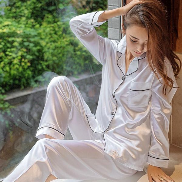 pajamas summer long sleeve pijamas women sleepwear nightwear 2pc silk satin pyjamas sets for woman plus size 5xl, Black;red
pajamas summer long sleeve pijamas women sleepwear nightwear 2pc silk satin pyjamas sets for woman plus size 5xl, Black;red