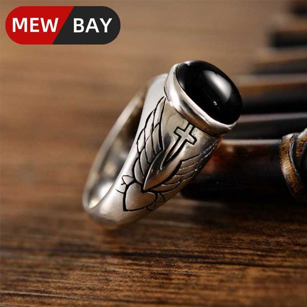 cluster rings s925 real pure sterling silver angel wing cross black agate mosaic ring retro chinese vintage style fine jewelry men, Golden;silver
cluster rings s925 real pure sterling silver angel wing cross black agate mosaic ring retro chinese vintage style fine jewelry men, Golden;silver