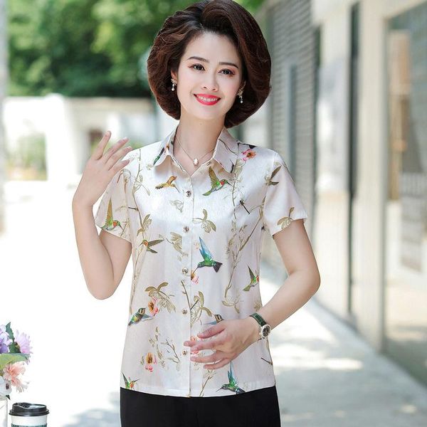 women's blouses & shirts women 2021 summer fashion loose chiffon female middle-aged thin ladies short sleeve printed n290, White
women's blouses & shirts women 2021 summer fashion loose chiffon female middle-aged thin ladies short sleeve printed n290, White