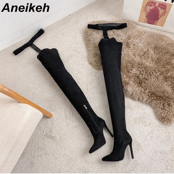 boots aneikeh 2021 winter pu/flock roman pointed toe t-tied over-the-knee women shoes fashion buckle mixed colors zip party, Black
boots aneikeh 2021 winter pu/flock roman pointed toe t-tied over-the-knee women shoes fashion buckle mixed colors zip party, Black
