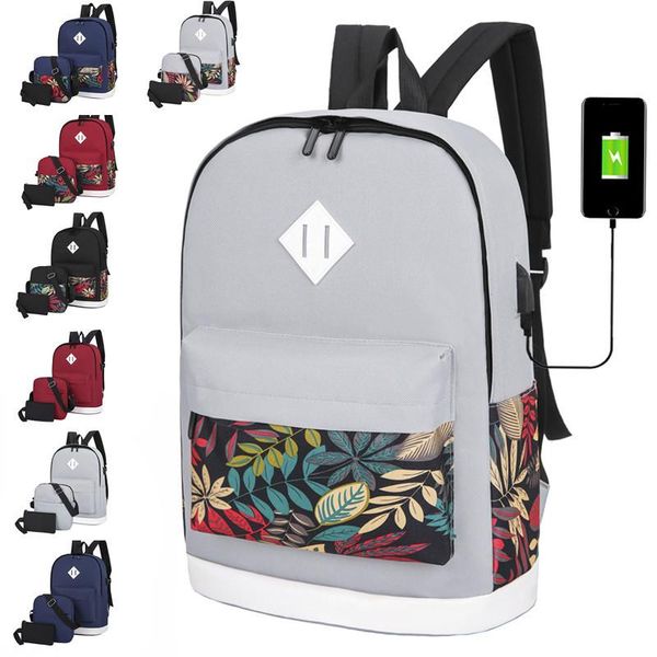 3pcs/set usb charging backpack school bag with one shoulder large student schoolbag travel bag men women school backpack mochila
3pcs/set usb charging backpack school bag with one shoulder large student schoolbag travel bag men women school backpack mochila