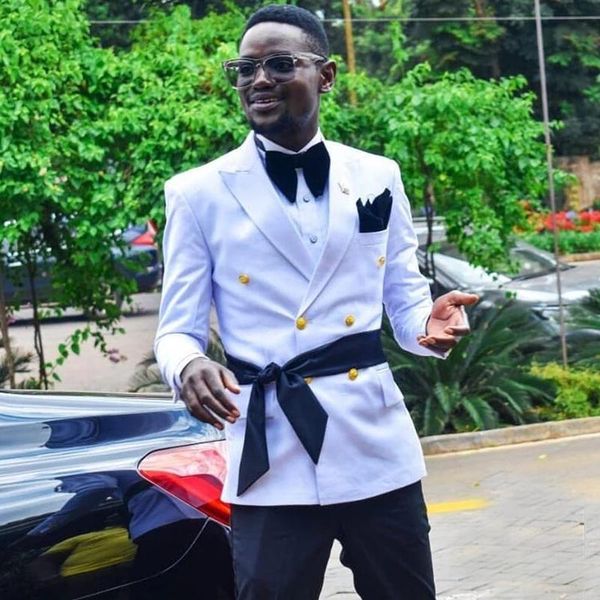 men's suits & blazers african fashion white men with navy blue pants costume homme prom terno masculino groom blazer wedding 2 pcs, White;black
men's suits & blazers african fashion white men with navy blue pants costume homme prom terno masculino groom blazer wedding 2 pcs, White;black