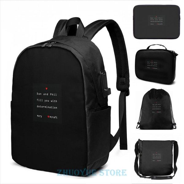backpack funny graphic print dan and phil undertale usb charge men school bags women bag travel laptop
backpack funny graphic print dan and phil undertale usb charge men school bags women bag travel laptop
