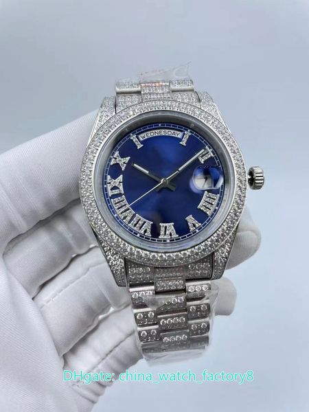 13 style watches 40mm day-date roman dial full diamond dial bezel bracelet sapphire asia 2813 movement automatic mens watch men's wrist, Slivery;brown
13 style watches 40mm day-date roman dial full diamond dial bezel bracelet sapphire asia 2813 movement automatic mens watch men's wrist, Slivery;brown