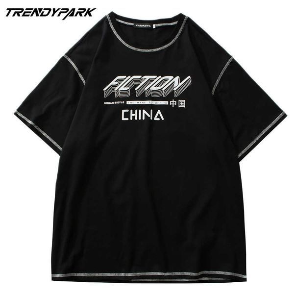 t-shirt men style summer short sleeve printed tee hip hop oversized cotton casual harajuku streetwear tshirts clothing 210601, White;black
t-shirt men style summer short sleeve printed tee hip hop oversized cotton casual harajuku streetwear tshirts clothing 210601, White;black