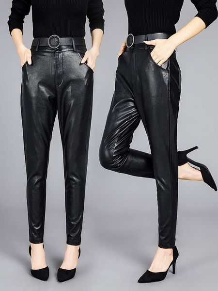 women's pants & capris plus size autumn thick women faux leather women' harem spring trousers outer wear loose pu, Black;white
women's pants & capris plus size autumn thick women faux leather women' harem spring trousers outer wear loose pu, Black;white