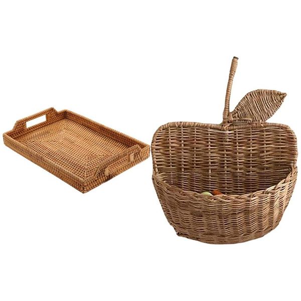 storage baskets 1 pcs handmade rattan apple shape basket & woven fruit candy snack plate
storage baskets 1 pcs handmade rattan apple shape basket & woven fruit candy snack plate