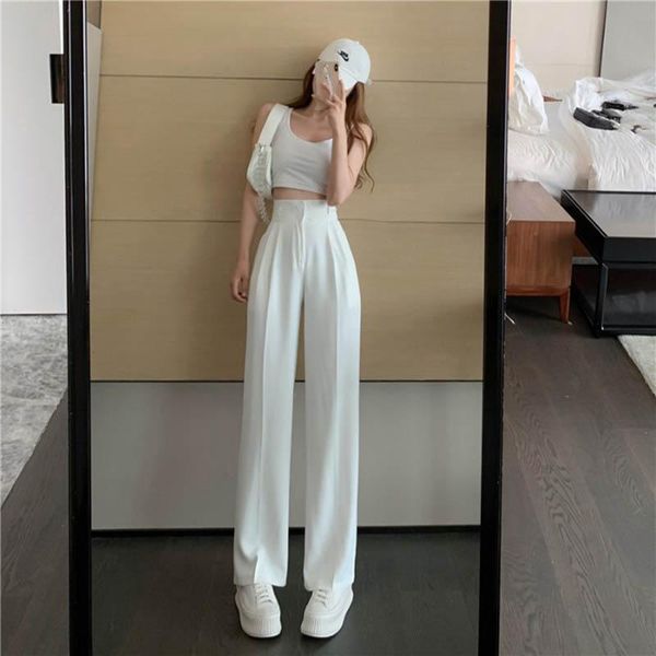 women's pants & capris white suit women 2021 summer loose thin section drape straight mopping trousers casual high waist wide leg, Black;white
women's pants & capris white suit women 2021 summer loose thin section drape straight mopping trousers casual high waist wide leg, Black;white