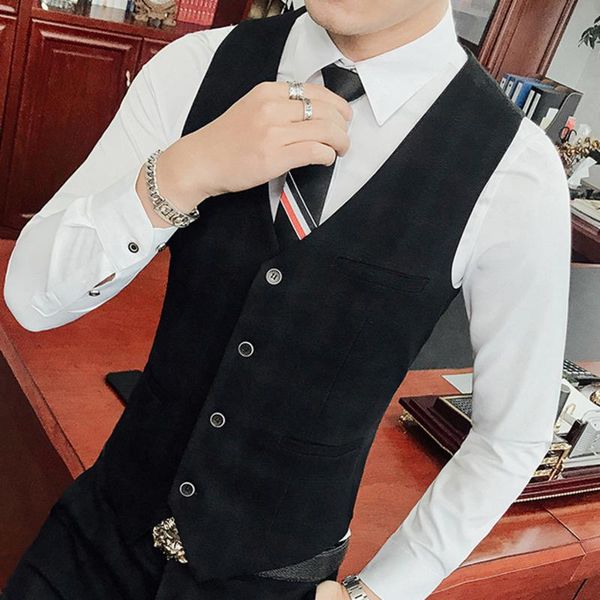 men's vests 2021 sleeveless jacket vest men deri yelek fashion spring waistcoat suit slim fit chaleco hombre, Black;white
men's vests 2021 sleeveless jacket vest men deri yelek fashion spring waistcoat suit slim fit chaleco hombre, Black;white