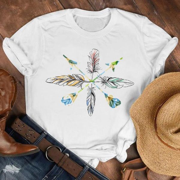 feather watercolor arrow camper summer women t shirts fall clothes print tee graphic, White
feather watercolor arrow camper summer women t shirts fall clothes print tee graphic, White