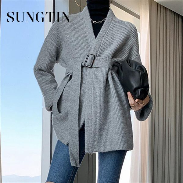 women's knits & tees sungtin korean oversized sashes knit cardigan women vintage casual loose knitted sweater femme gentle coat autumn, White
women's knits & tees sungtin korean oversized sashes knit cardigan women vintage casual loose knitted sweater femme gentle coat autumn, White
