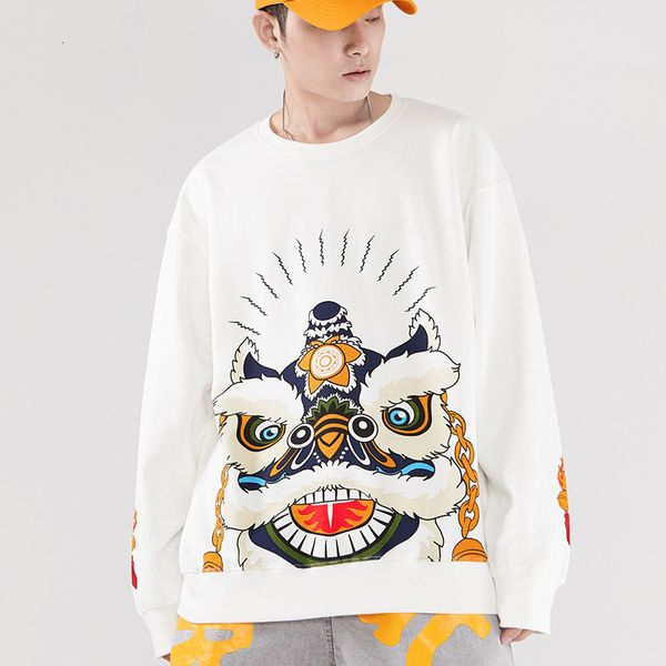 hoodies autumn and winter chinese style xingshichao brand round neck hip hop loose large coat guochao couple plush sweater men, Black
hoodies autumn and winter chinese style xingshichao brand round neck hip hop loose large coat guochao couple plush sweater men, Black