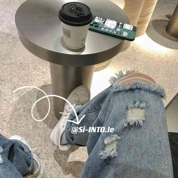 2021 spring and autumn men's jeans with holes loose casual fashion brand couple, Blue
2021 spring and autumn men's jeans with holes loose casual fashion brand couple, Blue