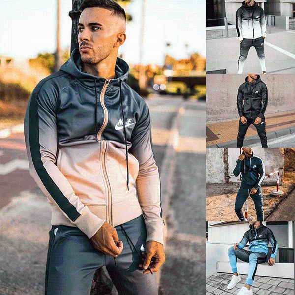 men's tracksuits men tracksuit casual 2 pieces sweatshirt hooded+sweatpants sportswear mens clothes solid jogger sport suit 21120n, Gray
men's tracksuits men tracksuit casual 2 pieces sweatshirt hooded+sweatpants sportswear mens clothes solid jogger sport suit 21120n, Gray