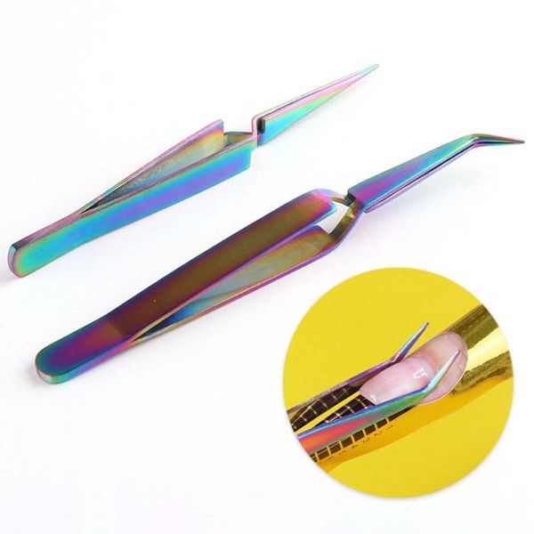 nail art equipment eyelash extension tweezers anti-static ergonomic grip stainless steel multi rainbow color beauty tools, Silver
nail art equipment eyelash extension tweezers anti-static ergonomic grip stainless steel multi rainbow color beauty tools, Silver