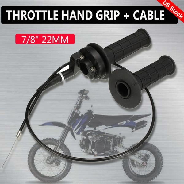 handlebars 1 pair universal 7/8" 22mm motorcycle throttle grips handlebar hand with wire cable for dirt pit bike atv scooter
handlebars 1 pair universal 7/8" 22mm motorcycle throttle grips handlebar hand with wire cable for dirt pit bike atv scooter
