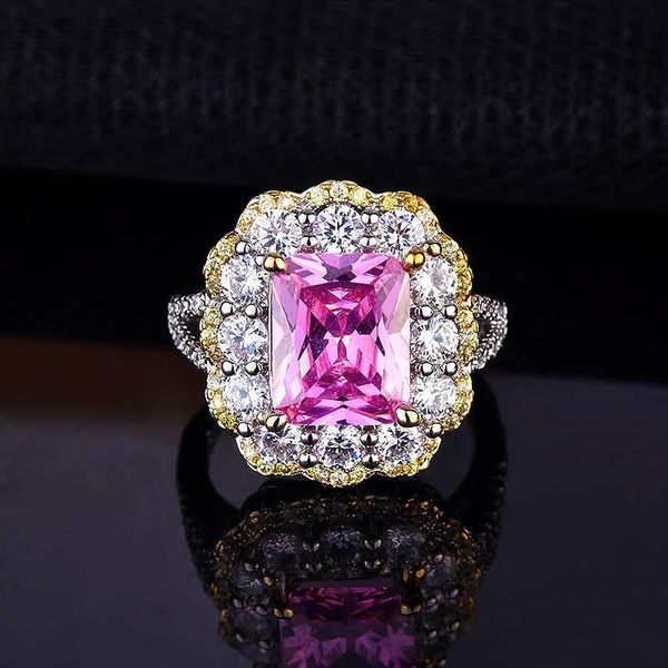 cluster rings luxury female pink square crystal ring 100% real sterling silver wedding cute gold flower engagement for women, Golden;silver
cluster rings luxury female pink square crystal ring 100% real sterling silver wedding cute gold flower engagement for women, Golden;silver