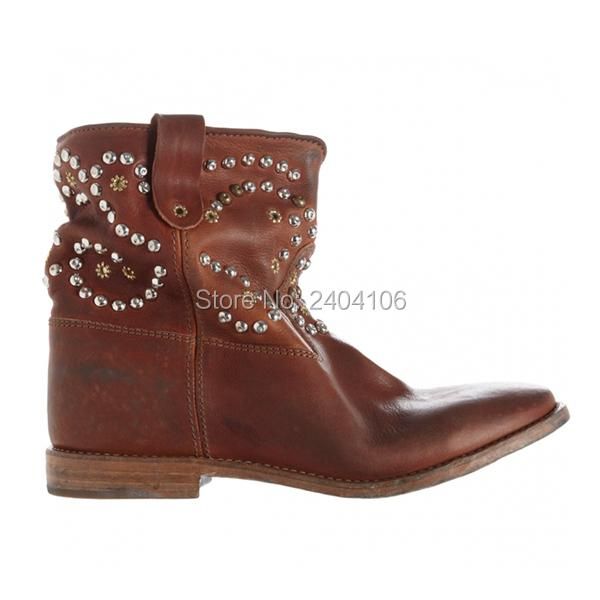 boots rivet studded rome vintage shoes woman pointed toe ankle botas mujer height increasing wedge leather women, Black
boots rivet studded rome vintage shoes woman pointed toe ankle botas mujer height increasing wedge leather women, Black