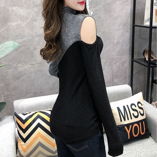 2021 new fall winter t-shirt fashion shiny off shoulder color matching women ropa mujer bottoming shirt bright gold tee t08637l kg, White
2021 new fall winter t-shirt fashion shiny off shoulder color matching women ropa mujer bottoming shirt bright gold tee t08637l kg, White
