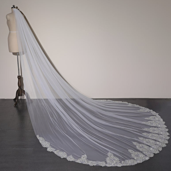 bridal veils long church veil, luxury wedding sparkly beading veil with lace edge, soft tulle cha, Black
bridal veils long church veil, luxury wedding sparkly beading veil with lace edge, soft tulle cha, Black