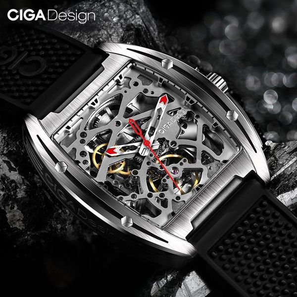 wristwatches ciga design watch automatic mechanical wristwatch stainless steel case sapphire crystal timepiece skeleton dial silicone strap, Slivery;brown
wristwatches ciga design watch automatic mechanical wristwatch stainless steel case sapphire crystal timepiece skeleton dial silicone strap, Slivery;brown