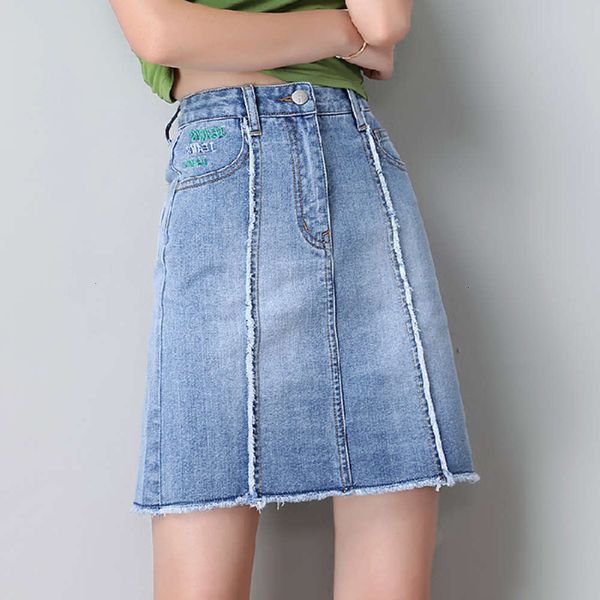 2021high waist denim women's splicing short new letter summer 2021 elastic a-line skirt, Blue
2021high waist denim women's splicing short new letter summer 2021 elastic a-line skirt, Blue