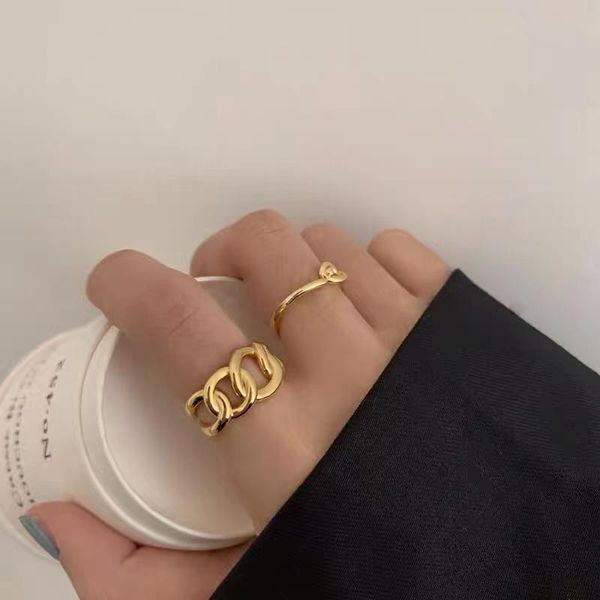 cluster rings 2pcs/set korean vintage metal hollow chain knot for gold color wide punk ring party jewelry gifts wholesale 2021, Golden;silver
cluster rings 2pcs/set korean vintage metal hollow chain knot for gold color wide punk ring party jewelry gifts wholesale 2021, Golden;silver