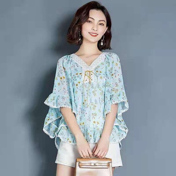 women's blouses & shirts stylish big flare sleeve women ruffled shirt 2021 autumn casual half o-neck floral elegant blusas 2xl, White
women's blouses & shirts stylish big flare sleeve women ruffled shirt 2021 autumn casual half o-neck floral elegant blusas 2xl, White