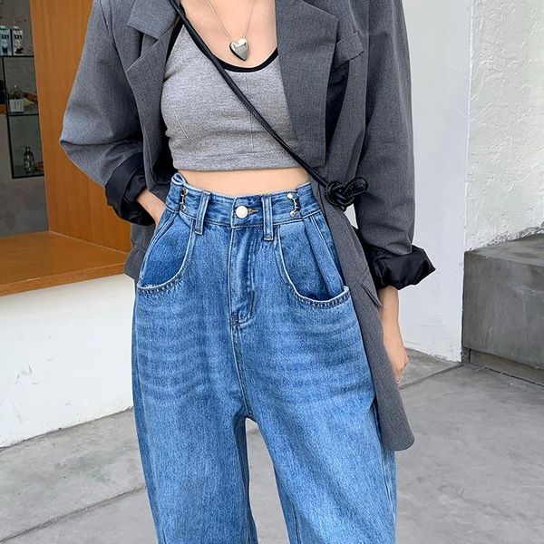 women's jeans women denim pants clothing vintage boyfriend jean streetwear straight pantswide leg 2021 casual loose, Blue
women's jeans women denim pants clothing vintage boyfriend jean streetwear straight pantswide leg 2021 casual loose, Blue