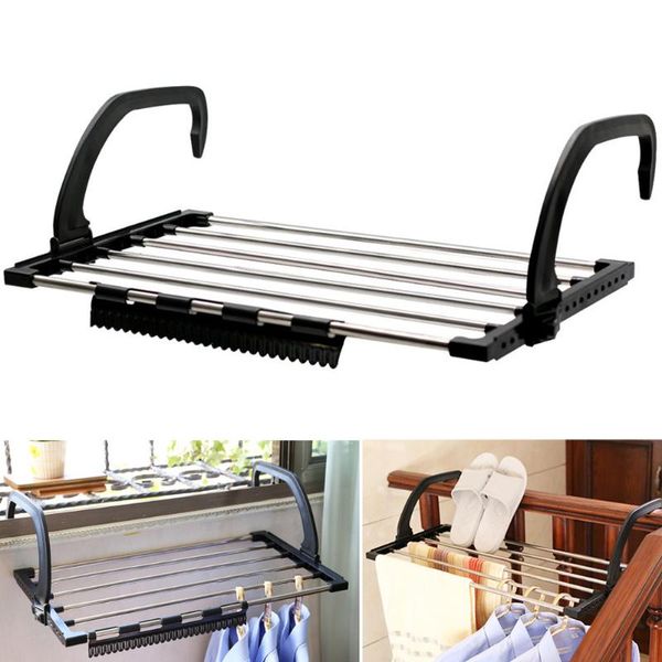 hooks & rails folding towel drying rack stainless steel clothes hanging racks with clips for balcony windowsill 100% high quality
hooks & rails folding towel drying rack stainless steel clothes hanging racks with clips for balcony windowsill 100% high quality