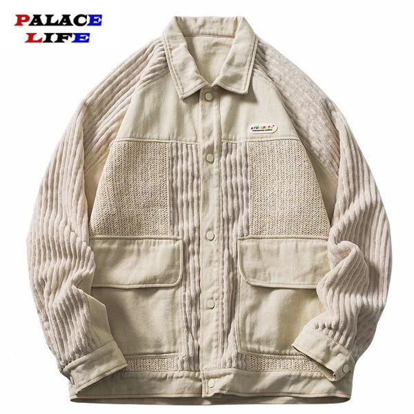 men's jackets 2021 japanese men corduroy jacket streetwear color block patchwork pockets autumn harajuku cotton casual couple outwear, Black;brown
men's jackets 2021 japanese men corduroy jacket streetwear color block patchwork pockets autumn harajuku cotton casual couple outwear, Black;brown
