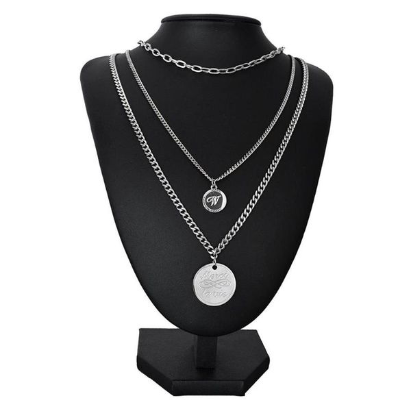 pendant necklaces women multilayer chain fashion retro round hip-hop clavicle necklace jewelry charm woman's accesories, Silver
pendant necklaces women multilayer chain fashion retro round hip-hop clavicle necklace jewelry charm woman's accesories, Silver