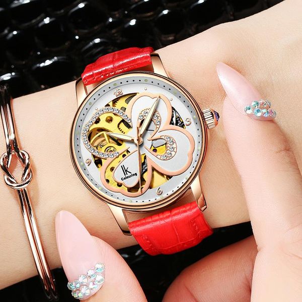 wristwatches ladies dress watches women sport wrist watch mechanical fashion red leather relogio feminino, Slivery;brown
wristwatches ladies dress watches women sport wrist watch mechanical fashion red leather relogio feminino, Slivery;brown