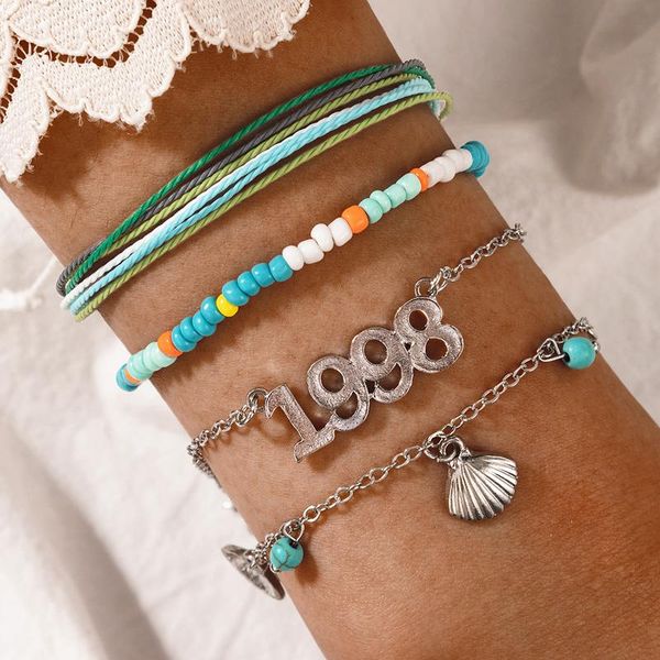 charm bracelets shell bracelet set for women bohemian colorful handmade beads number female anniversary jewelry gifts 18032, Golden;silver
charm bracelets shell bracelet set for women bohemian colorful handmade beads number female anniversary jewelry gifts 18032, Golden;silver