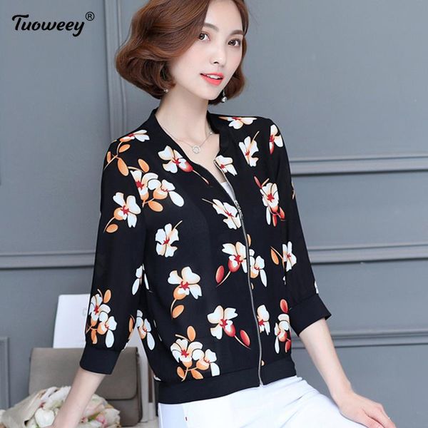 women's blouses & shirts femal loose floral zipper shirt women 2021 autumn style korean 3/4 sleeve o-neck chiffon, White
women's blouses & shirts femal loose floral zipper shirt women 2021 autumn style korean 3/4 sleeve o-neck chiffon, White