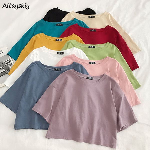 t-shirts women selling 10 color solid ulzzang crop womens summer loose kpop student chic fashion tunic cute daily basic c0220, White
t-shirts women selling 10 color solid ulzzang crop womens summer loose kpop student chic fashion tunic cute daily basic c0220, White