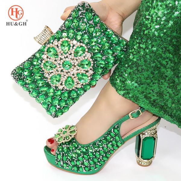 dress shoes fashion green african women and bag set decorated with rhinestone luxury nigerian lady party high heels, Black
dress shoes fashion green african women and bag set decorated with rhinestone luxury nigerian lady party high heels, Black