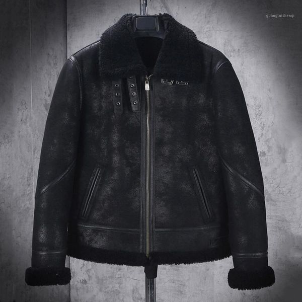 mens black shearling jacket short fur thicken winter sheepskin coat hunting leather men's & faux
mens black shearling jacket short fur thicken winter sheepskin coat hunting leather men's & faux