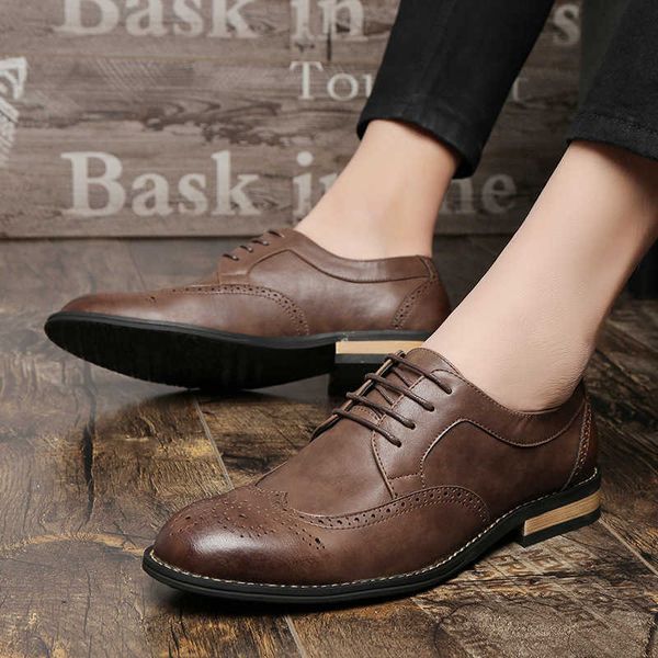 elling classic luxury brand brogue derby shoes men business dress pointed toe wedding genuine leather 's casual flats designer quality, Black
elling classic luxury brand brogue derby shoes men business dress pointed toe wedding genuine leather 's casual flats designer quality, Black