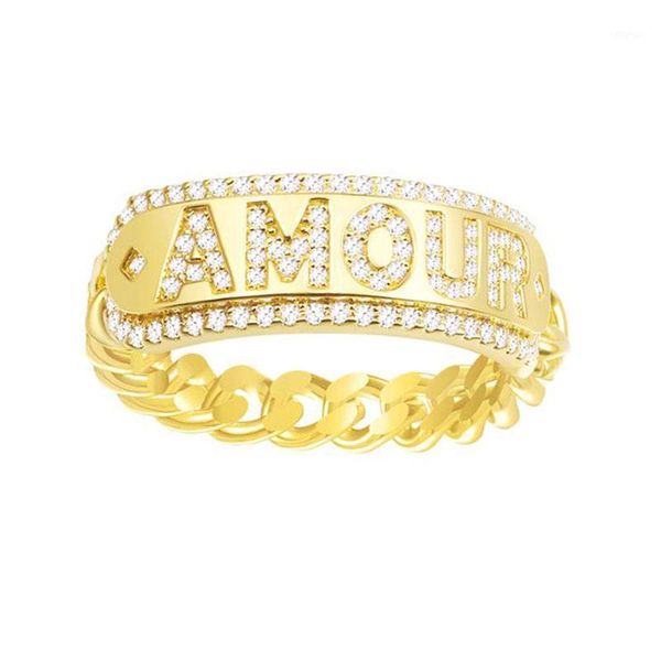 sljely 925 sterling silver yellow gold color letter amour chain ring zirconia stones women fine april jewelry1, Golden;silver
sljely 925 sterling silver yellow gold color letter amour chain ring zirconia stones women fine april jewelry1, Golden;silver