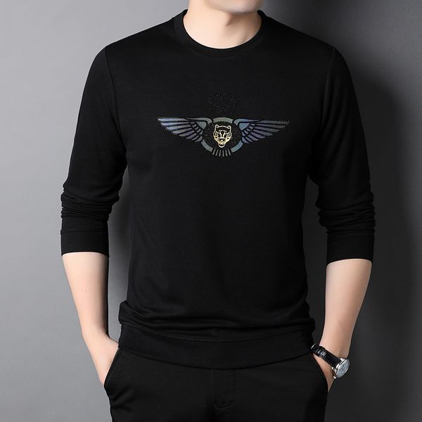 2021 spring and autumn men's casual sweater long sleeve youth korean fashion round neck t-shirt men, Black
2021 spring and autumn men's casual sweater long sleeve youth korean fashion round neck t-shirt men, Black
